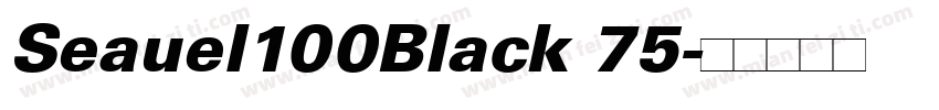 Seauel100Black 75字体转换